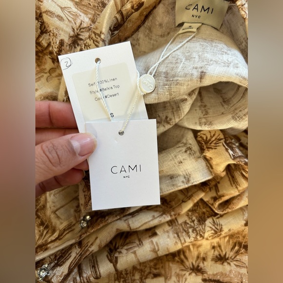 New Cami NYC Belski Linen Shirt in Desert Size Small - Picture 3 of 6
